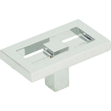 Atlas Homewares Nobu Rectangle Knob 1 3/4 Inch Polished Chrome