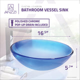 ANZZI LS-AZ8186 Tara Series Deco-Glass Vessel Sink in Caribbean Shore