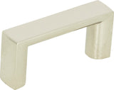 Atlas Homewares Tableau Squared Pull 1 7/16 Inch (c-c) Polished Nickel