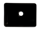 Black Matte Smooth Apron 24" x 18" Single Bowl Fireclay Farm Sink