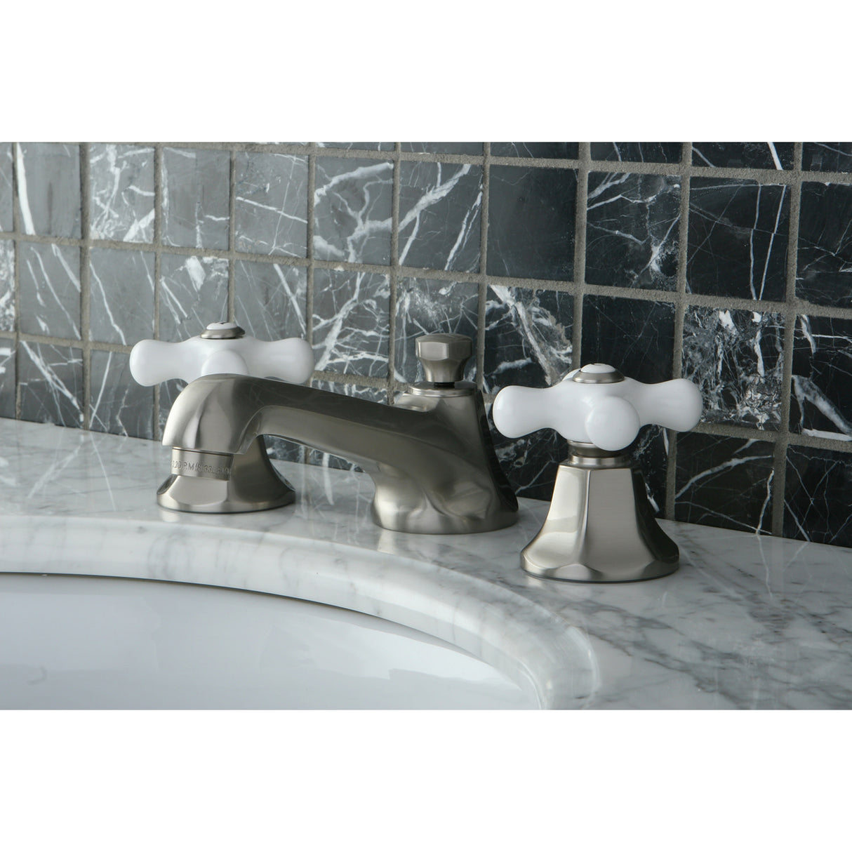 Kingston Brass KS4468PX 8 in. Widespread Bathroom Faucet, Brushed Nickel