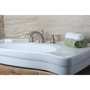 Kingston Brass KB979AL Victorian Widespread Bathroom Faucet, Brushed Nickel/Polished Brass