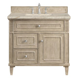 Lorelai 36" Single Vanity, Whitewashed Oak, w/ 3 CM Tajnar Eclos Top