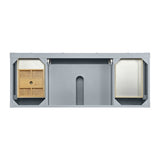 Breckenridge 60" Single Vanity, Serenity Blue, w/ 3 CM Eternal Jasmine Pearl Silestone Top w/ FreePower Wireless Charger