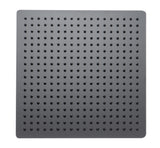 Matte Black Stainless Steel 16" Square Ultra-Thin Rain Shower Head