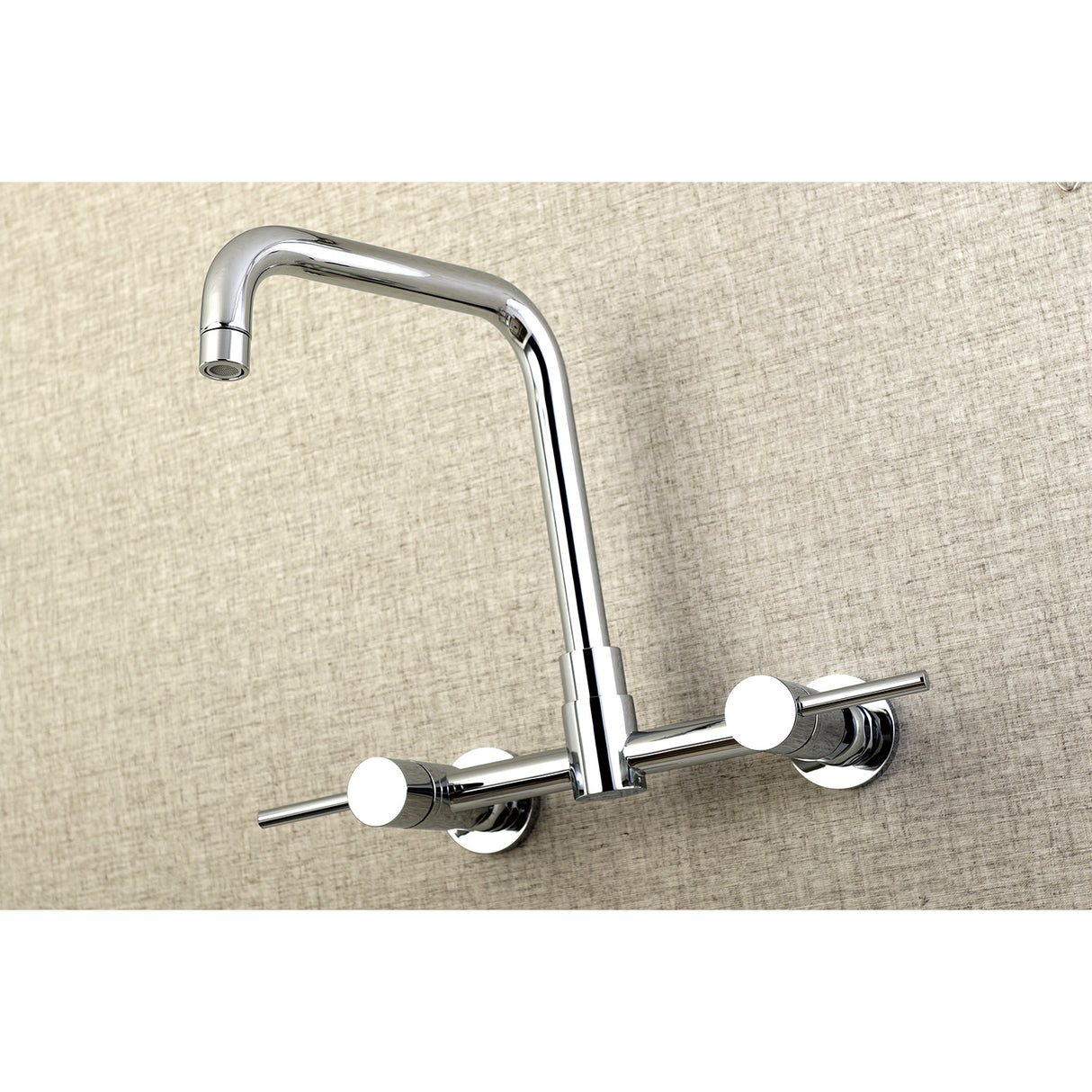 Kingston Brass Concord 8-Inch Centerset Wall Mount Kitchen Faucet, Polished Chrome