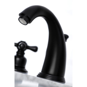 Kingston Brass KB980AX Victorian 2-Handle 8 in. Widespread Bathroom Faucet, Matte Black