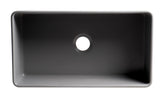 Gray Matte Smooth Apron 33" x 18" Single Bowl Fireclay Farm Sink
