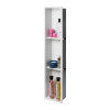 ALFI brand 8" x 36" White Matte Stainless Steel Vertical Triple Shelf Bath Shower Niche