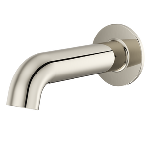 Modern Round Non-Diverting Tub Filler in Polished Nickel