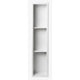 ALFI brand 8" x 36" White Matte Stainless Steel Vertical Triple Shelf Bath Shower Niche