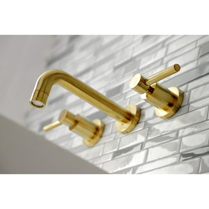 Kingston Brass KS8127DL Concord 2-Handle Wall Mount Bathroom Faucet, Brushed Brass