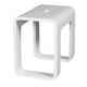 White Matte Solid Surface Resin Bathroom / Shower Stool