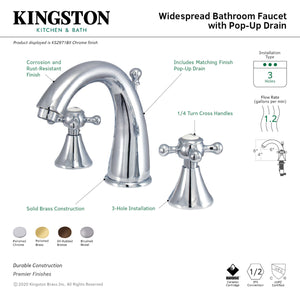 Kingston Brass KS2975BX 8 in. Widespread Bathroom Faucet, Oil Rubbed Bronze