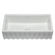 ALFI brand AB3618HS-W 36 inch White Reversible Smooth / Fluted Single Bowl Fireclay Farm Sink