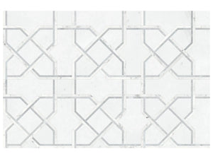 Anatolia Tile Utopio Madina Dove Honed Natural Stone Waterjet Mosaic 5001-0384-0 Madina Dove - premium natural stone mosaic tile from Anatolia Tile, available at PoshHaus showroom in Keene, NH