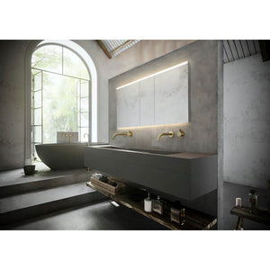 Sidler 1.1115.314 3 Mirror Door (23 5/8 / 11 3/4 / 23 5/8) Built-in GFCI outlet, tamper resistant, Night Light Function W 59 / H 30 / D 4 4000K