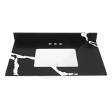 Custom 37x21 “Cowtop” Black Quartz Vanity Top