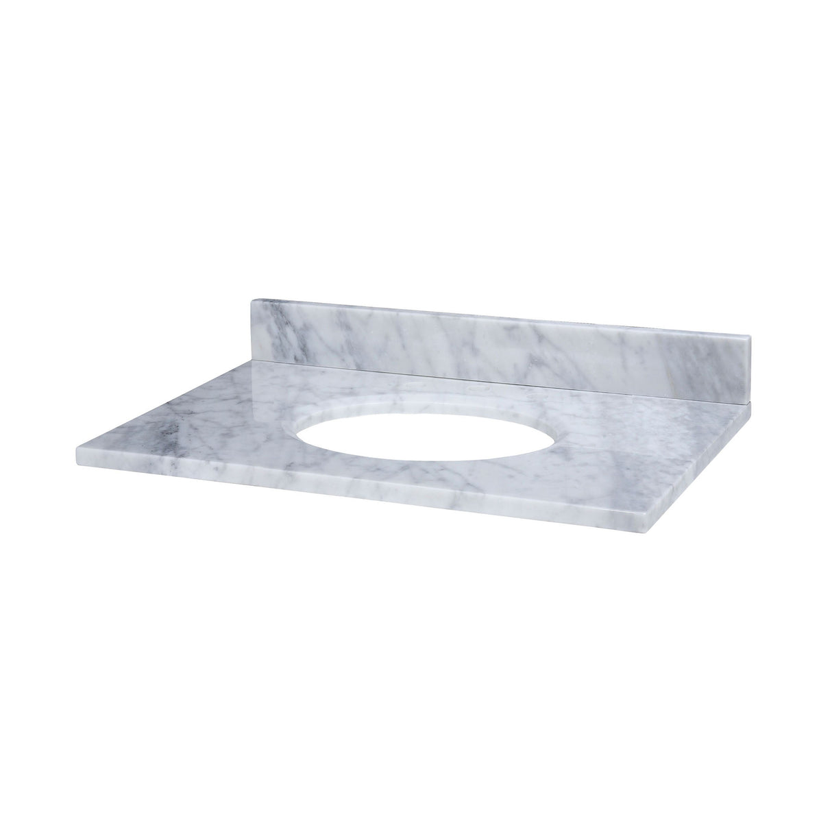 Elk MAUT250WT Stone Top - 25-inch for Oval Undermount Sink - White Carrara Marble