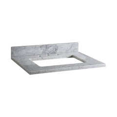 Elk MAUT25RWT Stone Top - 25-inch for Rectangular Undermount Sink - White Carrara Marble