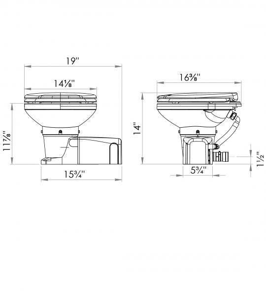 Saniflo Sanimarin Maxlite+ Marine and RV Toilet