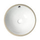ALFI brand ABC601 White 17" Round Undermount Ceramic Sink