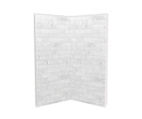 MAAX 103388-307-508 Utile 3636 Composite Direct-to-Stud Two-Piece Corner Shower Wall Kit in Marble Carrara