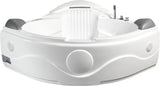 EAGO AM505ETL 5 ft Corner Acrylic White Waterfall Whirlpool Bathtub for Two