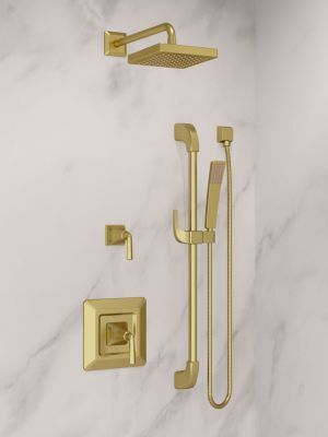 Pfister Brushed Gold Park Avenue 1-handle Shower, Trim Only LG89-7FEBG