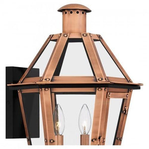 Quoizel BURD8413AC Burdett Outdoor wall 2 lights aged copper Outdoor