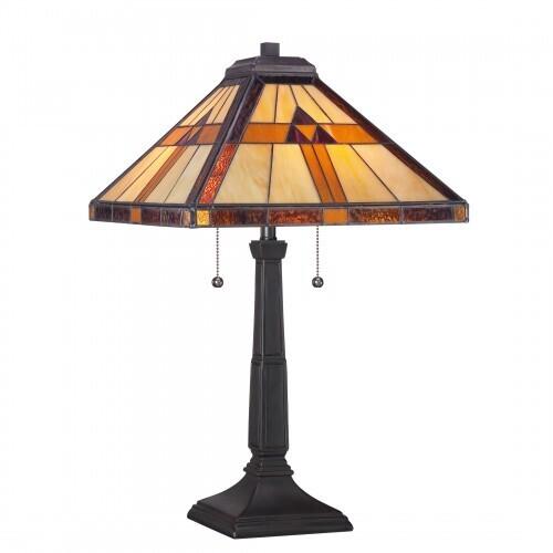 Quoizel TF1427T Bryant Table lamp tiffany 14"sq Table Lamp