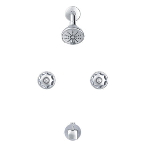 Gerber G0748720 Chrome Classics Two Metal Fluted Handle Threaded Escutcheon ...