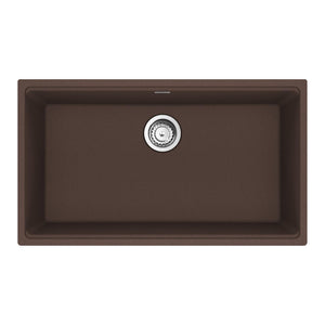 FRANKE MAG11029-MOC-S Maris Undermount 31-in x 17.81-in Granite Single Bowl Kitchen Sink in Mocha In Mocha