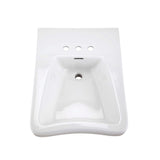 Gerber G0012464 White Eaton 4" Centers Wheelchair Wall Hung Bathroom Sink