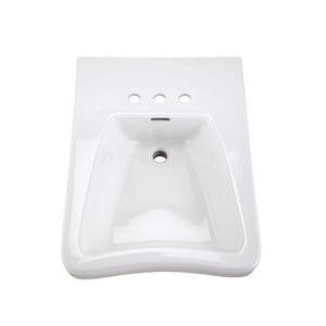 Gerber G0012464 White Eaton 4" Centers Wheelchair Wall Hung Bathroom Sink