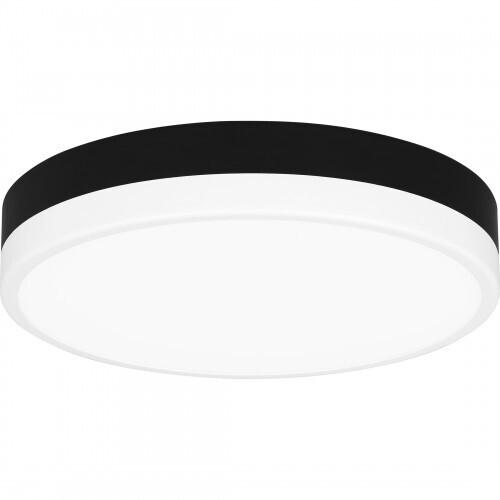 Quoizel WLN1611MBKW Weldin Flush mount led matte black white Flush Mount