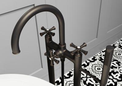 Pfister Tuscan Bronze Tisbury Free Standing Tub Filler LG6-1TBY