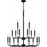 Quoizel ABR5132MBK Abner Chandelier 18 lights matte black. Chandelier