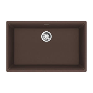 FRANKE MAG11028-MOC-S Maris Undermount 33-in x 22-in Granite Single Bowl Kitchen Sink in Mocha In Mocha