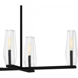 Quoizel MUT640MBK Malamute Linear chandelier 6 lights matte black Island Light