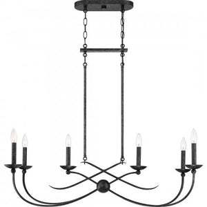 Quoizel CLL638OK Calligraphy Island 6 light old black Island Light