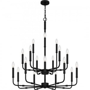 Quoizel ABR5132MBK Abner Chandelier 18 lights matte black. Chandelier