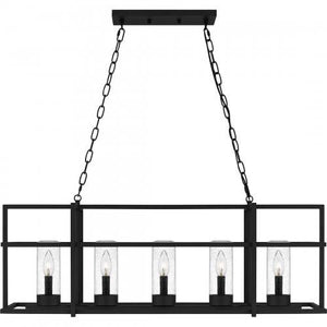 Quoizel DMN537EK Damien Outdoor chandelier 5 lights earth black Island Light