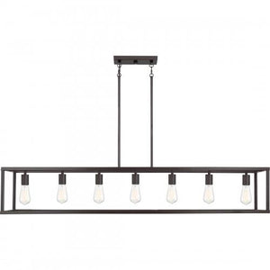 Quoizel NHR752WT New Harbor Island 7 light western bronze Island Light