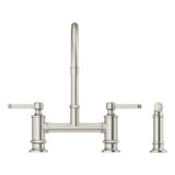 Port Haven 2-Handle Kitchen Faucet with Side Spray in Stainless Steel
