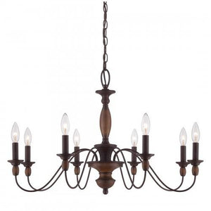 Quoizel HK5008TC Holbrook Chandelier tuscan brown  8lts Chandelier