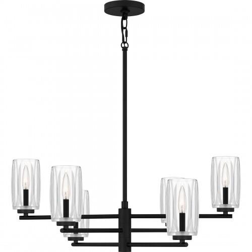 Quoizel CUN5026MBK Cunningham Chandelier 6 lights matte black Chandelier