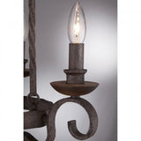 Quoizel NBE5005RK Noble Chandelier 5-light rustic black Chandelier