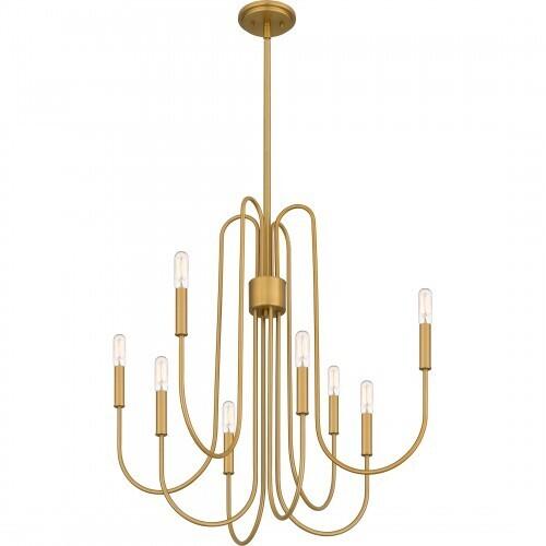 Quoizel CBR5028BWS Cabry Chandelier 8 lights brushed weathered br Chandelier