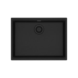 FRANKE MAG11023ADA-ONY Maris Undermount 25-in x 18.94-in Granite ADA Single Bowl Sink in Onyx In Onyx